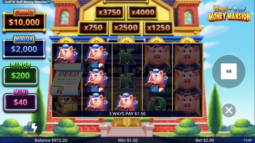 Huff N' Puff Money Mansion demo