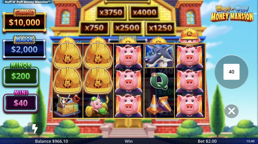 Huff N' Puff Money Mansion Slot